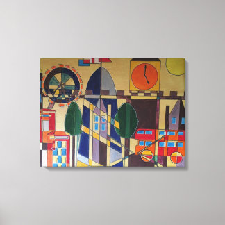 London Acrylic Cubism Canvas Print