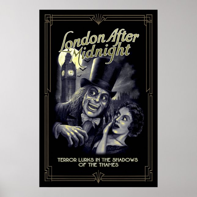 London After Midnight Vintage Horror Poster (Front)