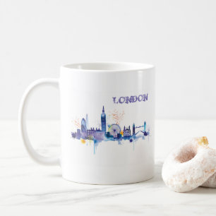 London Art Watercolor Painting Coffee Mug