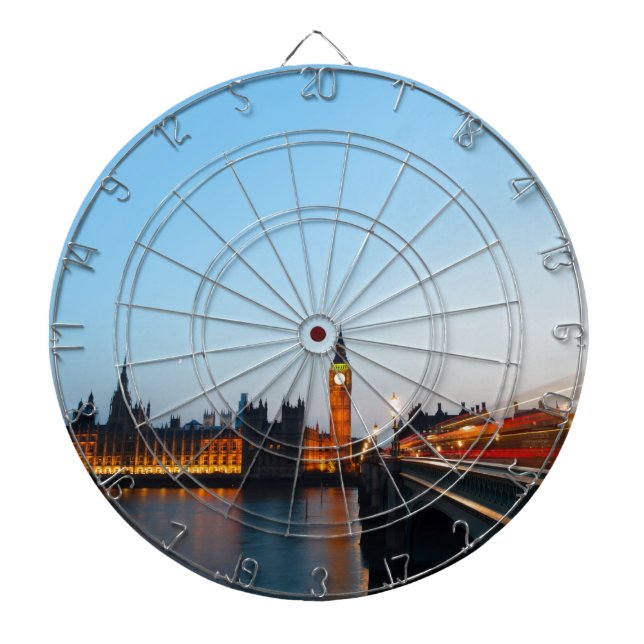 London at night dartboard (Front)