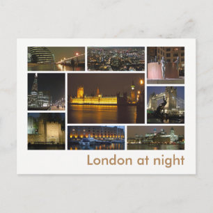 London at night multi-image postcard