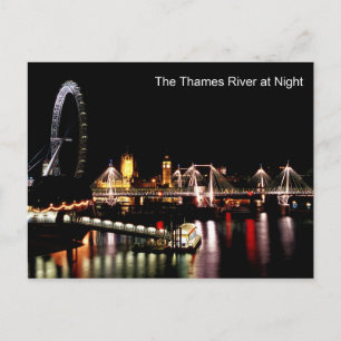 london at night postcard