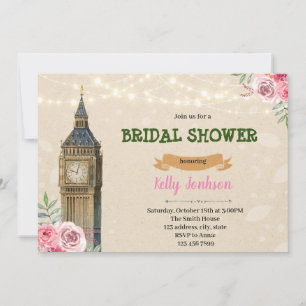 London bachelorette invitation