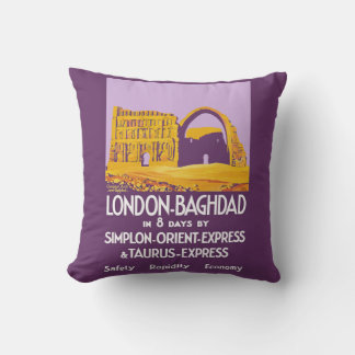 London - Baghdad Orient Express Cushion