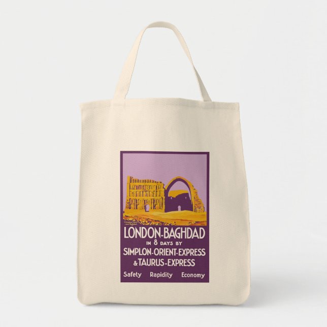 London - Baghdad Orient Express Tote Bag (Front)