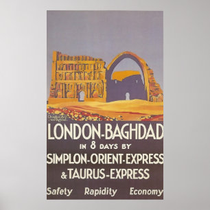 London Baghdad simplon orient express Poster