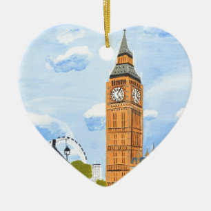London Big Ben Ceramic Tree Decoration