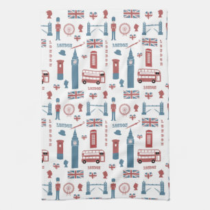 London Big Ben English Flag Kitchen Towel