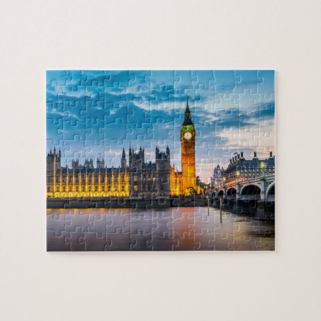 London Big Ben Houses of Parliament Skyline Jigsaw Puzzle (Horizontal)