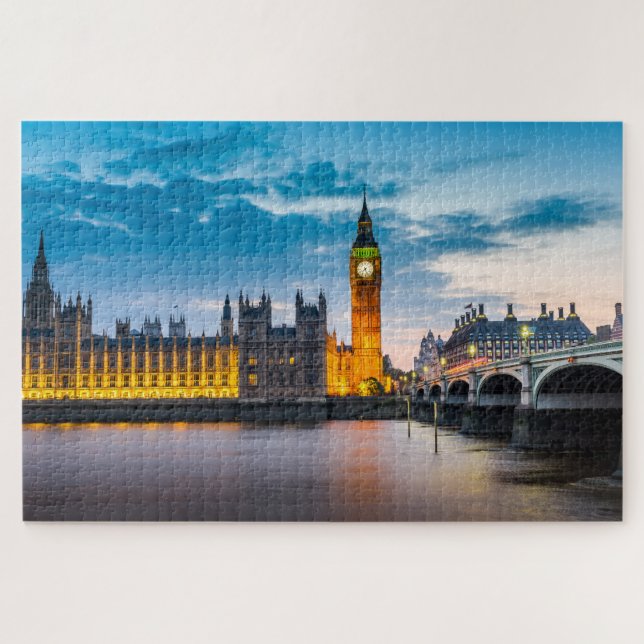 London Big Ben Houses of Parliament Skyline Jigsaw Puzzle (Horizontal)