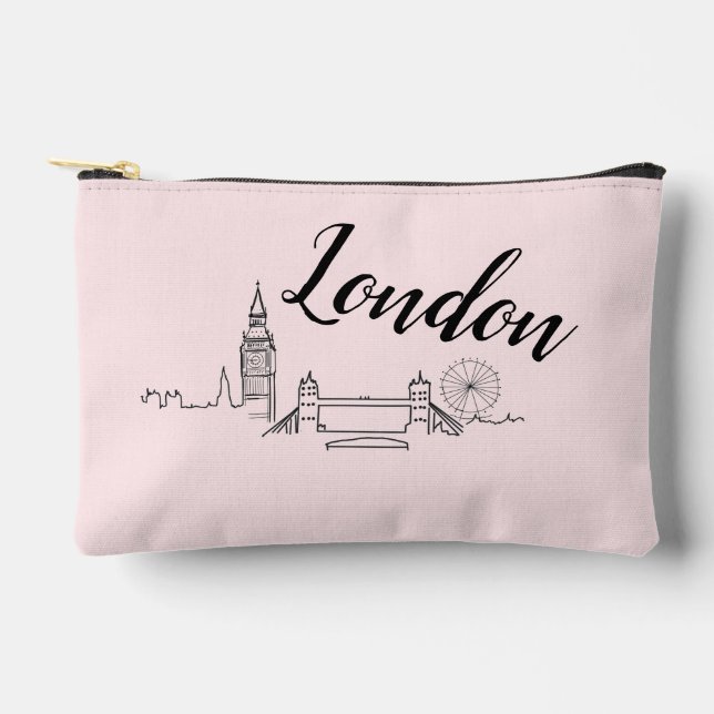 London Big Ben Illustration Accessory Pouch (Front)
