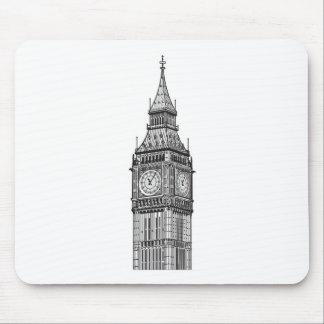 London Big Ben Illustration Mouse Mat