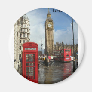 London Big Ben Phone box (by St.K) Magnet