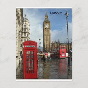 London Big Ben Phone box (by St.K) Postcard