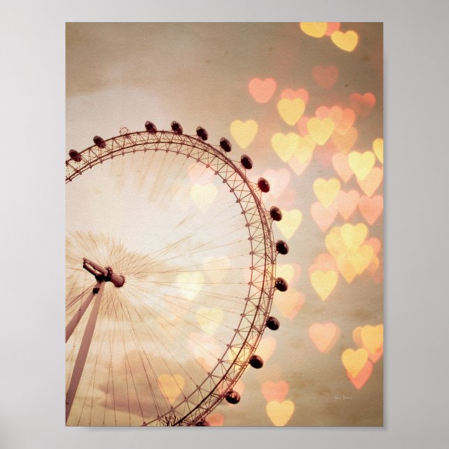 London | Big Ben Photograph Filtered Nightime Poster (Front)