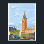 London Big Ben Postcard<br><div class="desc">The Clock Tower of the Palace of Westminster</div>