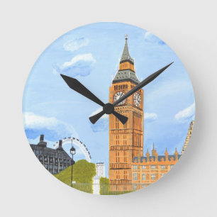 London Big Ben Round Clock