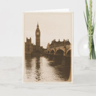 London - Big Ben - Thames Greeting Card
