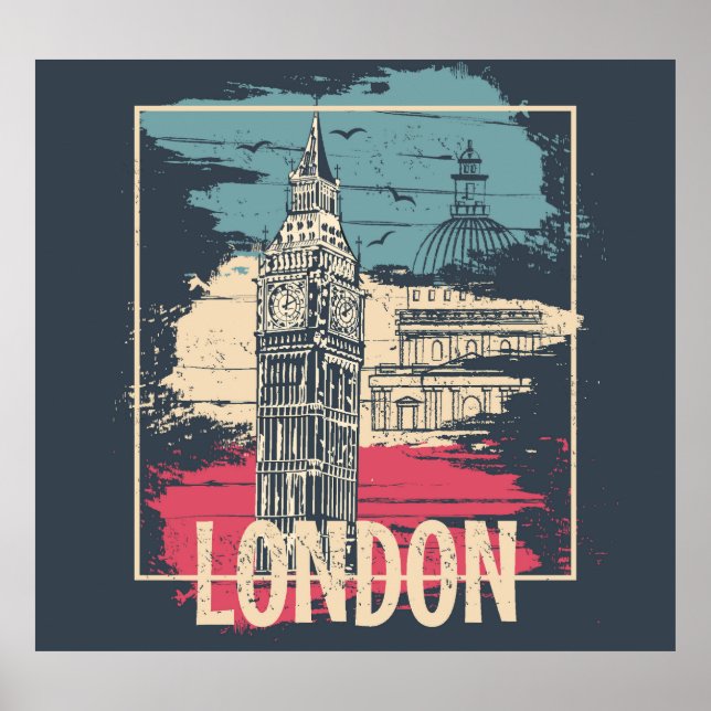 London Big Ben: Typography Poster (Front)