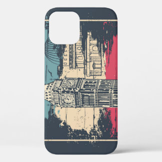 London Big Ben: Typography Poster iPhone 12 Case