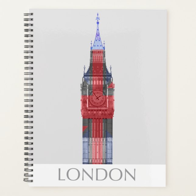 London Big Ben Union Jack Planner (Front)