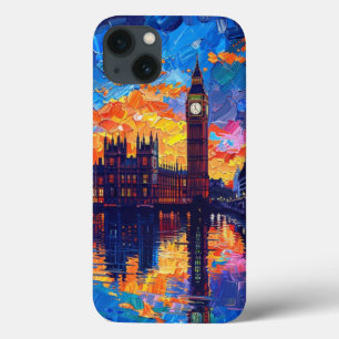 London Big Ben: Vibrant Impressionist Oil Painting iPhone 13 Case