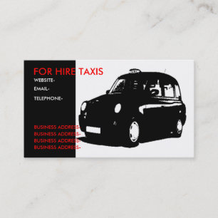 London black cab business card
