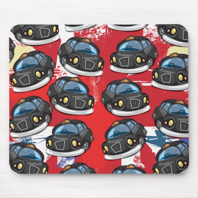 London Black Cab Mouse Mat (Front)