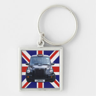 London Black Taxi Cab Key Ring