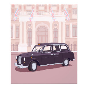 london black taxi cab photo print