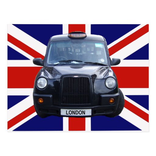 Image of London Black Taxi Cab Postcard