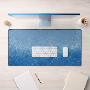 London Blue Abstract Art Desk Mat