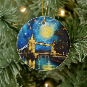 London Bridge Acrylic Art, Ceramic Tree Decoration