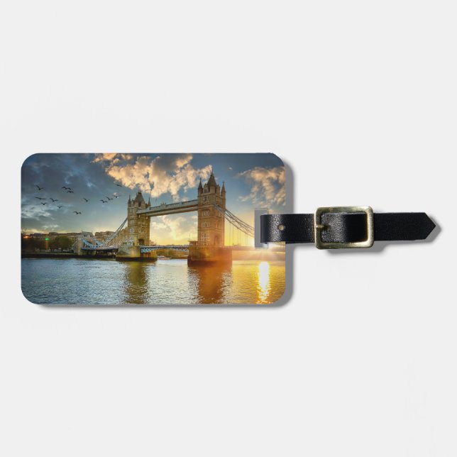 London Bridge at Sunset Luggage Tag (Front Horizontal)