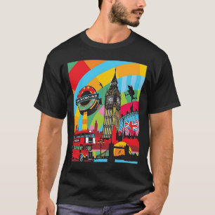 London Bridge Big Ben Pop Art Traveller T-Shirt