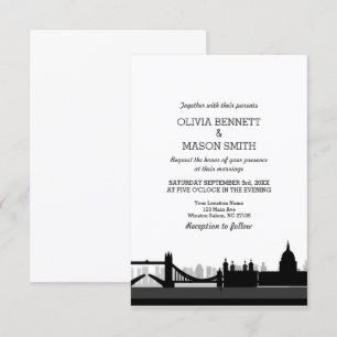 London Bridge Cityscape Wedding Invitation