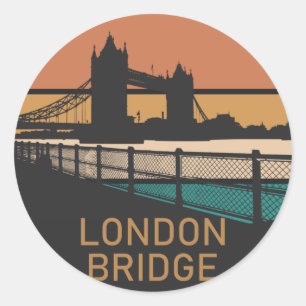 London Bridge Classic Round Sticker