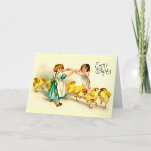 London Bridge Happy Easter Cute Vintage Holiday Card