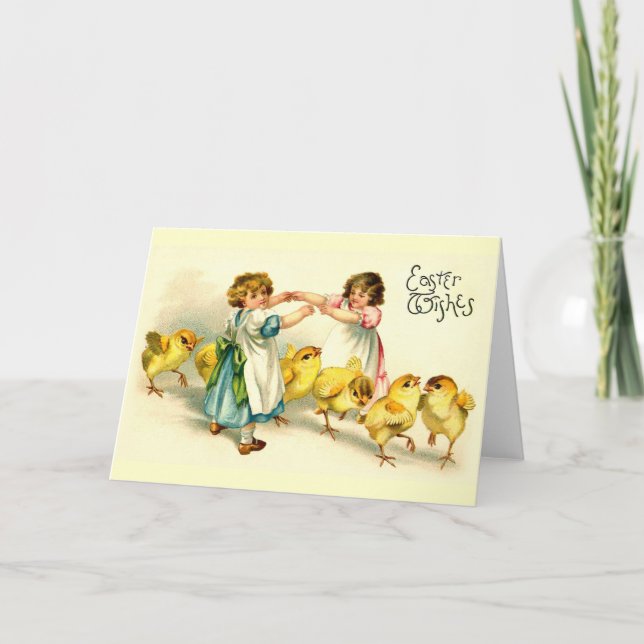 London Bridge Happy Easter Cute Vintage Holiday Card (Front)