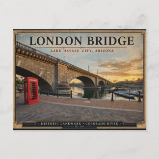 London Bridge Lake Havasu Arizona Postcard