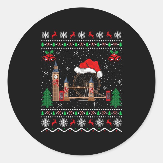 London Bridge Lover Matching Ugly London Bridge Ch Classic Round Sticker (Front)