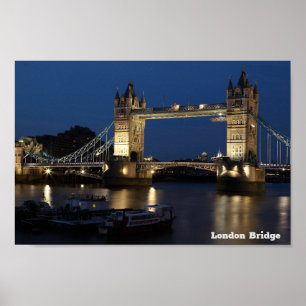 London  Bridge. Night Sky  Poster