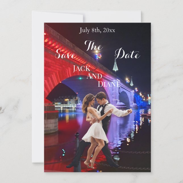 London Bridge Save the Date Invitation (Front)