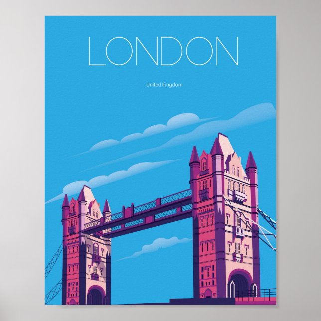 london bridge travel poster at wall (Front)