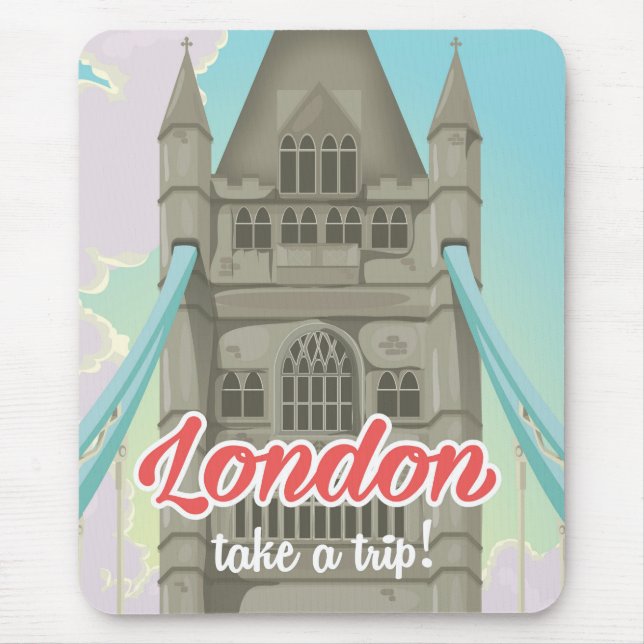 London Bridge vacation poster Mouse Mat (Front)