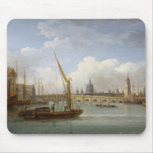 London Bridge, with St. Paul's Cathedral in the Di Mouse Mat