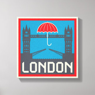 London Bridge with Umbrella Canvas Print