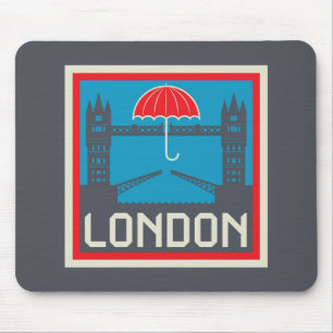 London Bridge with Umbrella Mouse Mat