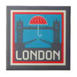 London Bridge with Umbrella Tile<br><div class="desc">London and Tower Bridge with Umbrella. | © and ® Bigstock® - All Rights Reserved.</div>
