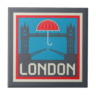 London Bridge with Umbrella Tile